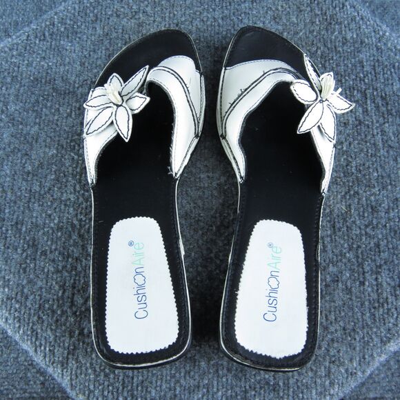 CUSHIONAIRE Women's Floral Slide White Synthetic Size 8.5M Used 2025 - Picture 6 of 10